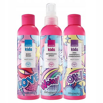 Avon Owocowy Zestaw Avon Kids dla Dziewczynki 3 Sztuki