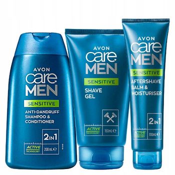 Zestaw do golenia i pielęgnacji dla mężczyzn AVON Care Men Sensitive