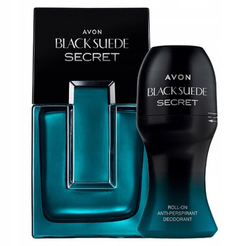 AVON ZESTAW BLACK SUEDE TOUCH SECRET + KULKA